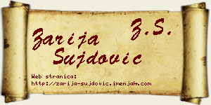 Zarija Šujdović vizit kartica